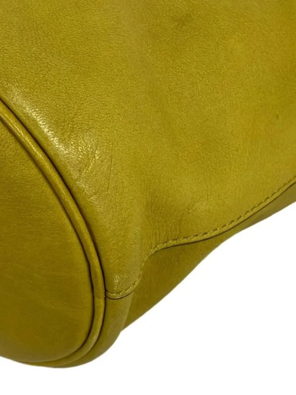 COACH Bleecker Leather Mini Duffle 32281 Dark yellow Leather Shoulder Bag